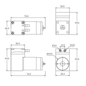 كرسي صغير مخصص بجهد 12 فولت ومضخة تدليك كهربائية بالطرد المركزي صامتة بسعة 6 لتر مع معدلات تدفق نموذجية بسعة 3 لترات و 4 لترات و 5 لترات - Product Image 4