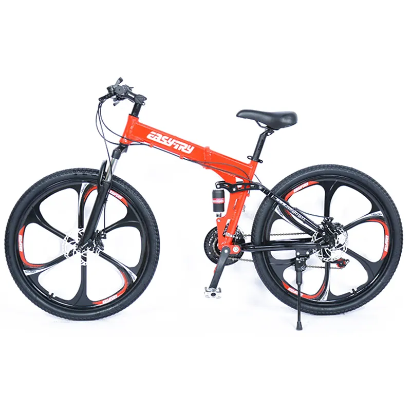 China made high carbon steel fork mountain bike 21 speed 26/27.5/29 inch foldable mountain cycling