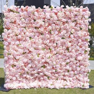 8x8 ft <b>Artificial</b> Silk and Plastic Flower Wall 3D 5D Style 8x8 ft for Party Wedding Decoration & Supplies - Product Image 3