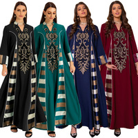 Printemps Abaya Dubaï Kaftan Arabe Femmes Musulmanes Robe Cardigan Hijabs Ramadan Eid Imprimé Floral Arabe Ethnique Vêtements Islamiques