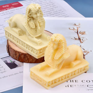 Outils <span class=keywords><strong>de</strong></span> décoration <span class=keywords><strong>de</strong></span> gâteaux en pâte à sucre DIY B-3547, Sphinx pharaon égyptien, moule en silicone pour bougie aromatique en plâtre fait à la main, crâne <span class=keywords><strong>de</strong></span> pharaon - Product Image 1