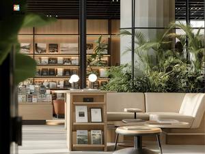 Mostrador de Café de Madera a Medida, Mueble de Exhibición Personalizado para Diseño de Interiores de Cafetería - Product Image 4