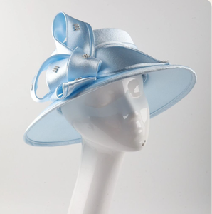 New Design Fashion Lady Sinamay Satin Wide Brim Church Hat <strong>Fascinator</strong> - Product Image 1