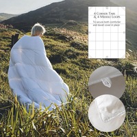 Collection d'hôtels-Couette en duvet Queen Size douce et nuageuse Couette en plumes d'oie ultra-douce Couette en duvet légère pour toutes les saisons