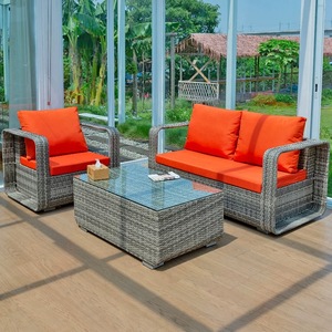 Modern Aluminium Rattan Garden Cushion Outdoor L Furniture Sets 5 Seater Patio <b>Lounge</b> Garden Set - Product Image 4