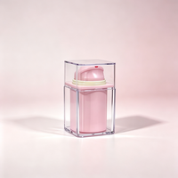 Flacon pompe carré vide, contenant cosmétique transparent, distributeur de lotion et de savon rechargeable, personnalisable