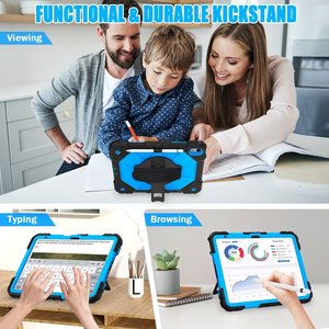 Étui pour tablette <span class=keywords><strong>Apple</strong></span> iPad 10 10,9 pouces 2022 avec support rotatif à 360°, support de table et sangle d'épaule - Product Image 6