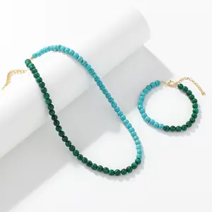 Carrie Necklace Just Like That Sex The City Inspired Jewelry Turquoise Malachite Beaded Necklace