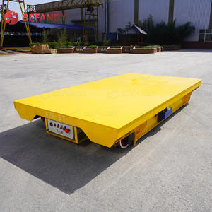 รถเข็นส่งแผ่นพื้น10ตันพร้อมรีโมทคอนโทรลมอเตอร์ไฟฟ้ากระแสตรงแพลตฟอร์มเหล็กพลังงานแบตเตอรี่ไฟฟ้าและสี่ล้อ OEM ปรับแต่งได้ - Product Image 6