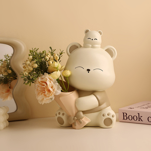 TONFO nuovo stile <span class=keywords><strong>di</strong></span> abbraccio orso guarigione serie Bouquet orso ornamenti ingresso da salotto decorazione creativa stile crema - Product Image 2