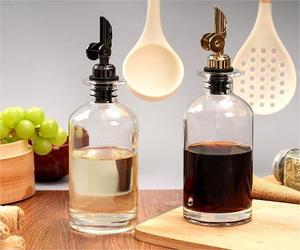 Ustensiles de cuisine 500ml Cristal <span class=keywords><strong>Blanc</strong></span> Matériel Verre Automatique Ouverture-Fermeture Pot de Contrôle de l'Huile Sauce Soja <span class=keywords><strong>Vinaigre</strong></span> 350ml Bestseller - Product Image 2