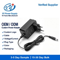 Adaptateur secteur 12V 2A Prise EU 24W DC 5.5mm Pointe IP20 Niveau d'efficacité énergétique VI CE OEM Personnalisé