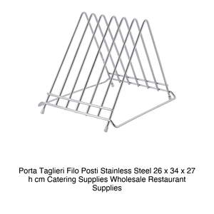 Stainless Steel 6-Slot Cutting Board Rack 26 × 34 × 27 h cm Wsc12 - Product Image 2
