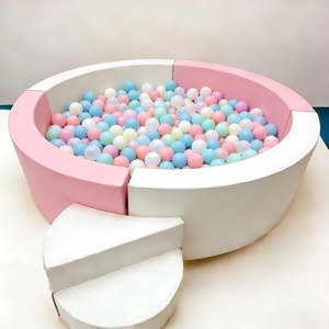 บ่อบอลนาปัก ขนาด 4 ฟุต 5 ฟุต 7 ฟุต 9 ฟุต สีขาว ทำจากวัสดุโฟม กันน้ำ ทำความสะอาดง่าย ใช้ได้ทั้งในร่มและกลางแจ้ง เหมาะสำหรับเด็กเล่นในโรงเรียน นุ่มนวล พร้อมสไลเดอร์ - Product Image 5