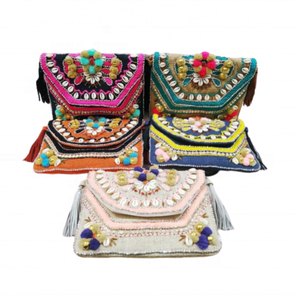 Wholesale Banjara Bohemian Jute <b>Bag</b> India Multi Color Open | HandCrafted Embroidery | <b>Festival</b> Ready | Custom Logo Option - Product Image 1