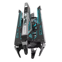 Boîtier PC Mecha Space NPC ALSEYE, design breveté, style futuriste, Micro ATX/ITX, refroidisseur liquide 360 mm, boîtiers et tours d'ordinateurs de jeu