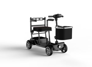 Trottinette électrique pour personnes âgées, quatre roues, en alliage d'aluminium, pliable, frein électromagnétique, batterie au lithium 250W - Product Image 4