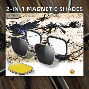2025 Nieuwe 2-in-1 Magnetische Clip Zonnebril Gepolariseerde TAC 1.1mm Lenzen Nachtzicht Lichtgewicht Heren Dames Opvouwbaar Metalen Montuur - Product Image 2