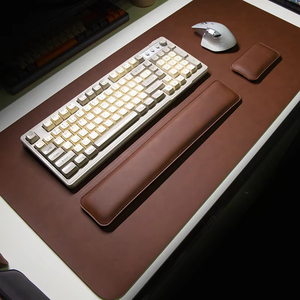 Tapis de bureau en gros, tapis de souris imperméable, housse de protection, ensemble de trois pièces, support de poignet en cuir, antidérapant, clavier facile à nettoyer - Product Image 1