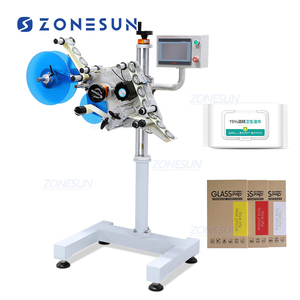 ZONESUN ZS-TB851A Automatic Sticker Round Bottle <strong>Top</strong> Side Carton Box Flat Surface <strong>Labeling</strong> <strong>Machine</strong> - Product Image 1