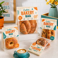 Emballage alimentaire personnalisé imprimé, écologique, recyclable, jetable, pour livraison au détail, à emporter, avec poignée, qualité alimentaire, pour pain
