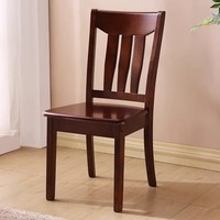 Chaise de salle à manger en bois, vente en gros d'usine, dossier traditionnel à trois lattes, robuste et durable, idéale pour la cuisine et la salle à manger
