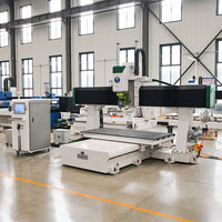 Routeur CNC 5 axes ATC 1325 de haute précision amélioré pour le traitement de surfaces 3D du bois, du mousse et de l'EPS, avec couvercle anti-poussière