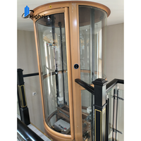 Ascenseur extérieur pour petite maison/villa à 3 étages, cabine en verre, hydraulique, pour usage commercial/résidentiel, 2 à 4 personnes