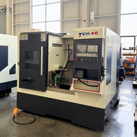 Tour CNC à lit incliné économique TCK40, haute précision, vitesse rapide, machine de tournage industrielle en métal TCK40