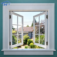 Ventanas Francesas de Aluminio con Triple Vidrio, Diseño Moderno, Certificación NFRC AS2047, Ventanas Abatibles de Vidrio Templado de Aluminio