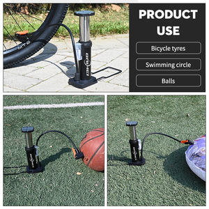 2024 בימי מכירה חם נייד נוח שחור מיני רכיבה על אופניים צמיג משאבת כדורסל אופניים יד משאבת אוויר כף רגל - Product Image 5