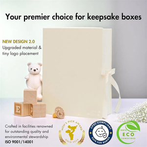 Double-Door Opening Magnetic Book Shaped Luxury Paper Custom Memory <strong>Box</strong> <strong>Wedding</strong> Baby <strong>Keepsake</strong> <strong>Box</strong> - Product Image 5