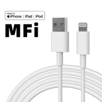 Cable de Carga Rápida y Datos Original de Alta Calidad MFi Cargador Rápido 1M 2M 8 Pines USB-A a L 2A para Teléfono