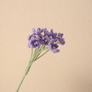 Bouquet de fleurs artificielles en polyester et fil perlé, style « Baby's Breath », crocheté par Kexiang, pour décoration de mariage et utilisation sur table. - Product Image 3