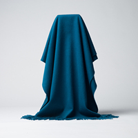 Châle en laine mérinos 100% pure avec pompons, doux et chaud pour l'hiver, design unique