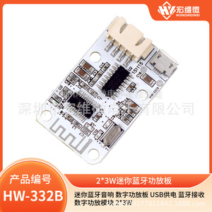 Placa Amplificadora Micro Mini Hongwei HW-332B, Módulo Receptor de Audio Digital con Alimentación USB - Product Image 5