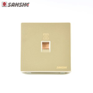 Sanshe S9 haute qualité UK Standard PC panneau téléphone mural <span class=keywords><strong>TEL</strong></span> prise adaptateur prise - Product Image 3