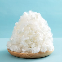 KOYEE Vente en gros de fibres discontinues de polyester PP de haute qualité pour oreiller de remplissage, fibre de polyester recyclée non siliconée personnalisée