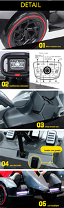 Voiture électrique télécommandée <span class=keywords><strong>DLS</strong></span> pour enfants, 24V/12V, type kart de drift, vente en gros usine - Product Image 4