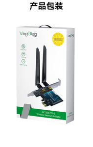 Tarjeta de red PCIE de escritorio AX1200M PCI-E de doble banda Gigabit WiFi5 con 4,2 para <span class=keywords><strong>Bluetooth</strong></span> 5DB tipo de interfaz PCI compatible con WIN8/10/11 - Product Image 6