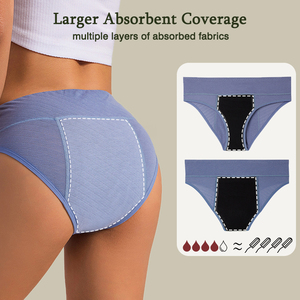 <span class=keywords><strong>Protection</strong></span> complète pour femmes 4 couches culottes menstruelles culottes menstruelles sous-vêtements d'incontinence lavables sous-vêtements fonctionnels - Product Image 4