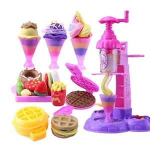 Samtoy Children Non Toxic Eco friendly Pretend DIY Ice Cream Slime Air Dry Clay Crafts Play Dough Set Kids