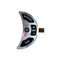 Keypad Sakelar Membran Kustom OEM ODM, Tombol Tekan Taktil dengan Overlay Grafis PET PC untuk Panel Kontrol Industri
