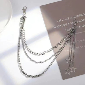 โซ่คาดเอว จี้รูปดาว โลหะผสมสังกะสี โซ่คล้องกางเกงฮิปฮอป เครื่องประดับสำหรับใส่ทุกวัน - Product Image 2