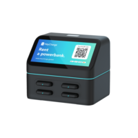 Estación de Carga Apilable de 4 Ranuras, Resistente al Fuego, de ABS, para Alquiler de Power Banks, para Laptop, Cámara, Reloj Inteligente y Micrófono, en Oferta