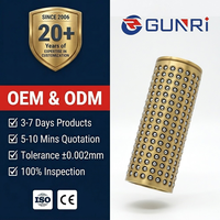 Cage à billes de précision en laiton avec aide à l'assemblage – Cage de roulement autolubrifiante pour poteau de guidage, 10 mm de diamètre intérieur, 20 mm de hauteur, 206.73