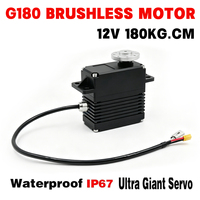 Servomoteur numérique sans balais G180 180KG à couple élevé avec encodeur magnétique, étanche IP67, 12V/24V/30V, pour voiture RC, robot, drone, bateau