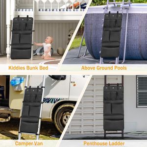 Bunk <b>Bed</b> Ladder Storage Hanging <b>Bag</b> Nylon Multipurpose Hook Type Kids Teen Storage - Product Image 3