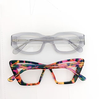 Monture de lunettes optiques classiques en acétate épais, fabriquées à la main pour femmes, style varié, pour grossistes