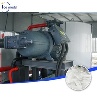 Machine à glace en flocons industrielle à haute productivité, à faible consommation d'énergie, faible résistance, avec compresseurs Copeland, 380V/3P/50Hz